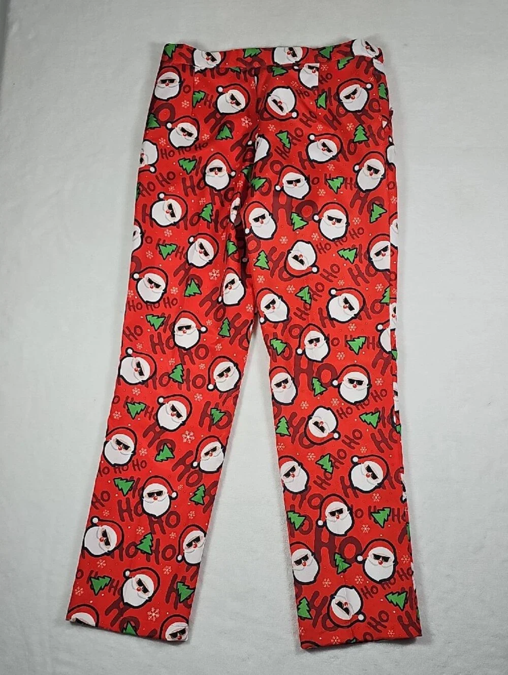 Suitmeister Mens Christmas Suit Set Large Red Santa Sunglasses Ho Ho Ho‎ 3-Piece